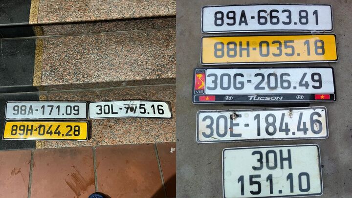 Nhiều người Hà Nội nháo nhác tìm biển số xe bị 'rụng' trên đường ngày mưa ngập- Ảnh 2.