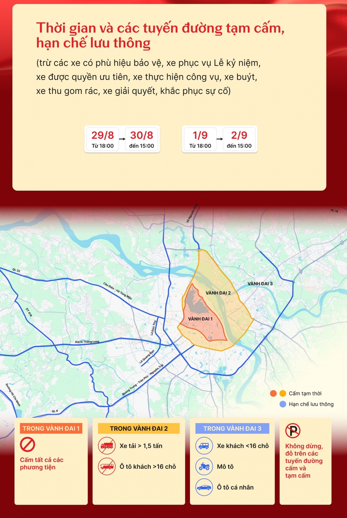 Những lưu ý khi lái xe đi xem diễu binh dịp 2/9 tại Hà Nội- Ảnh 1.