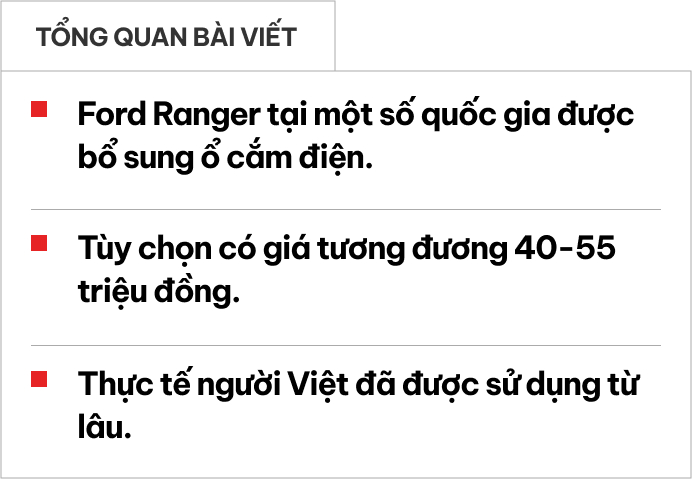 Tính năng này trên Ford Ranger người Việt đã sử dụng từ lâu nhưng khách ...