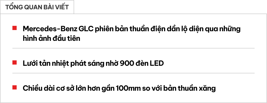 Mercedes-Benz GLC bản điện để lộ mặt ca lăng 'nghìn LED' lấp lánh, nền tảng lớn hơn bản xăng, dễ ra mắt ngay tháng sau- Ảnh 1. Mercedes-Benz GLC bản điện để lộ mặt ca lăng 'nghìn LED' lấp lánh, nền tảng lớn hơn bản xăng, dễ ra mắt ngay tháng sau- Ảnh 1.