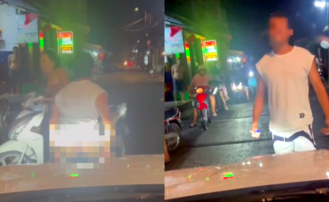 Đã tìm ra người đàn ông chặn đầu ô tô, tụt quần khiêu khích tài xế ở TP.HCM- Ảnh 1.