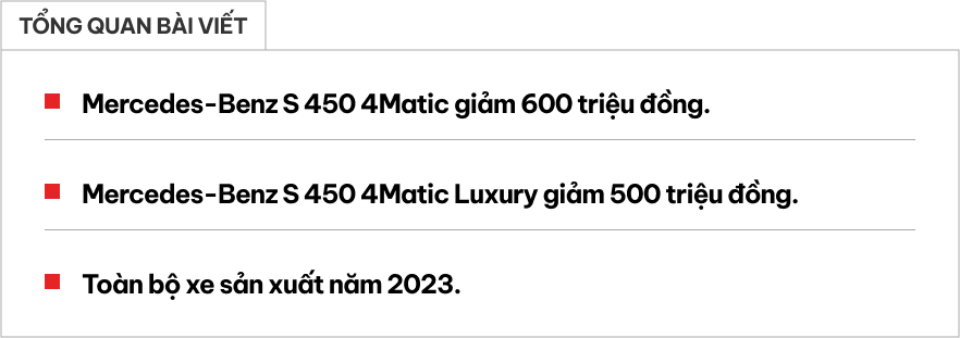 Mercedes-Benz S 450 giảm đến 600 triệu đồng tại đại lý, tăng sức đấu 7 Series nhưng người mua phải đánh đổi một thứ- Ảnh 1.