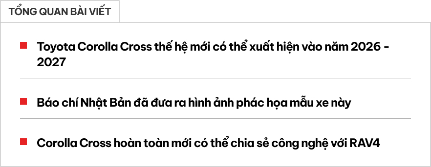 Đây có thể là Toyota Corolla Cross thế hệ mới: Lớn hơn, thiết kế 'đầu búa', thừa hưởng công nghệ và động cơ trên RAV4- Ảnh 1. Đây có thể là Toyota Corolla Cross thế hệ mới: Lớn hơn, thiết kế 'đầu búa', thừa hưởng công nghệ và động cơ trên RAV4- Ảnh 1.