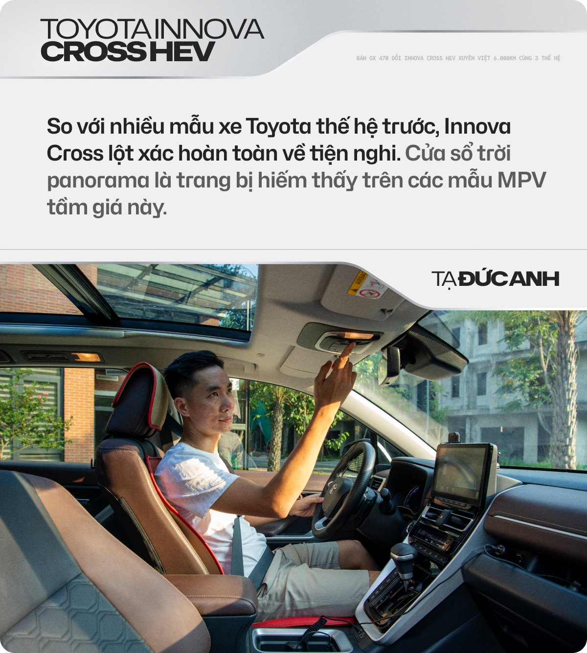 Bán GX 470 đổi Innova Cross HEV xuyên Việt 6.000km cùng 3 thế hệ, người dùng chia sẻ: ‘Bố 82 tuổi, mẹ đau chân vẫn ngồi thoải mái’- Ảnh 15.