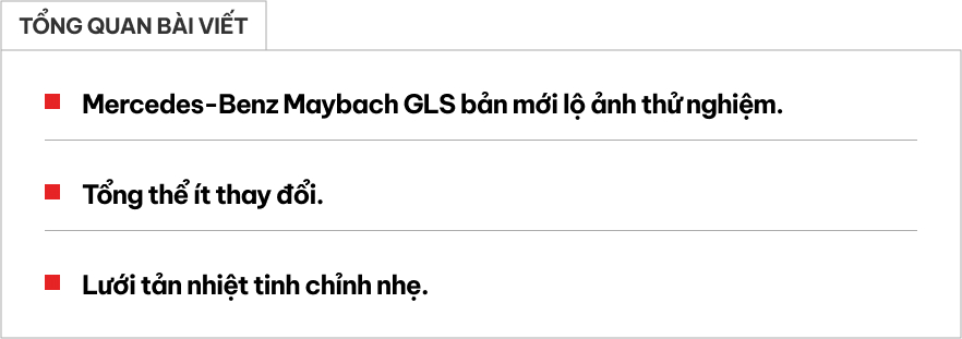 Lộ ảnh Mercedes-Maybach GLS bản mới: Tổng thể ít thay đổi, lưới tản nhiệt tinh chỉnh nhẹ- Ảnh 1. Lộ ảnh Mercedes-Maybach GLS bản mới: Tổng thể ít thay đổi, lưới tản nhiệt tinh chỉnh nhẹ- Ảnh 1.