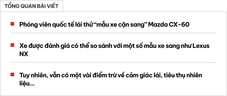 'Lái thử xe cận sang của Mazda, thấy hay hơn Lexus NX, cabin dễ chịu như Volvo, nhưng lái không gọn như BMW X5'- Ảnh 1.