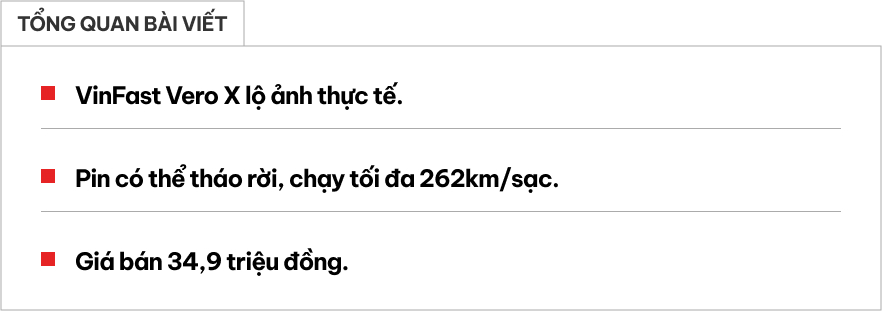 Lộ ảnh VinFast Vero X: Xe máy điện mới nhất của hãng, giá gần 35 triệu đồng, pin tháo rời, có thể chạy 262km/sạc- Ảnh 1.