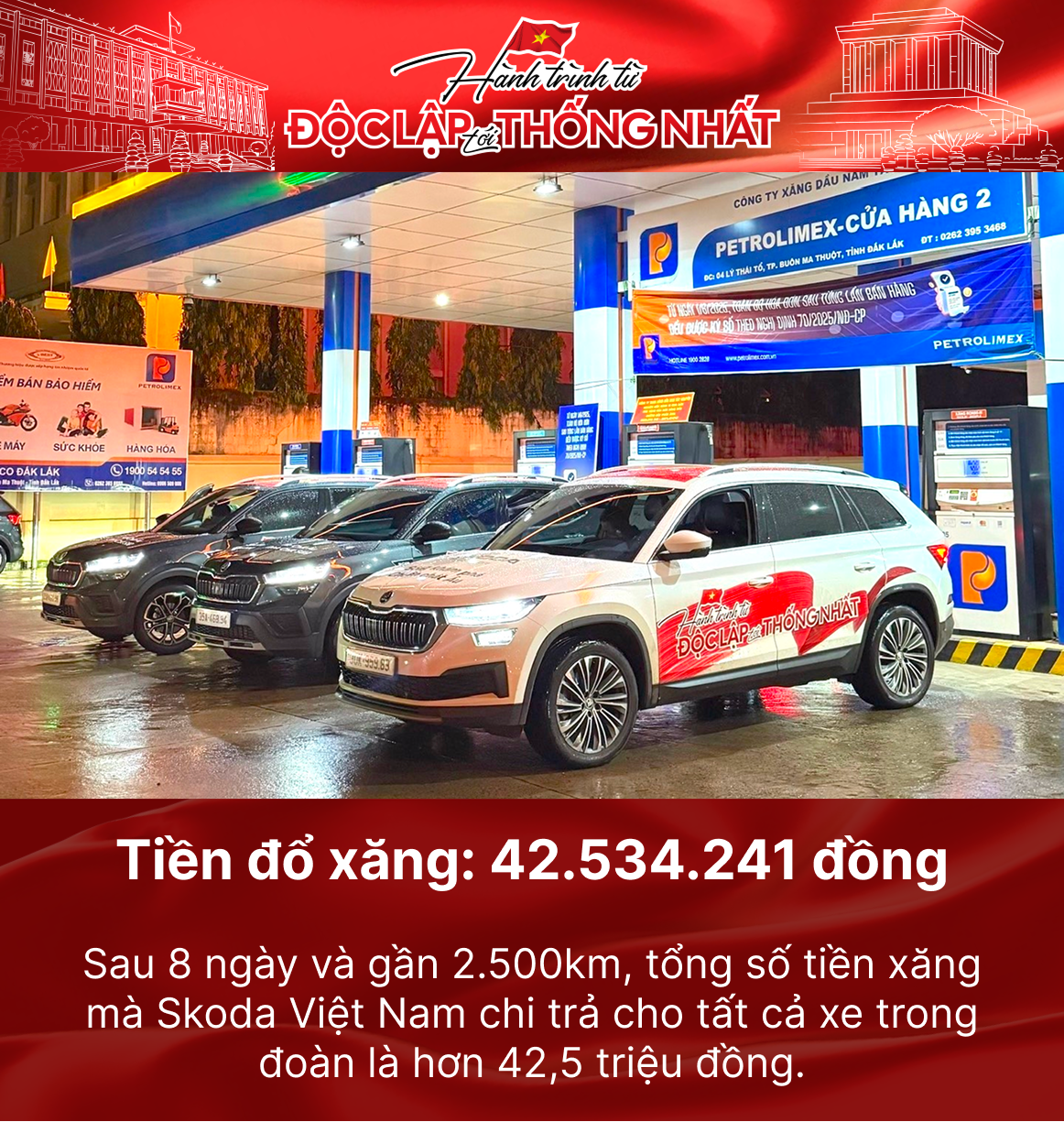 Những con số ấn tượng hành trình ‘Từ Độc Lập tới Thống Nhất’: 8 ngày, gần 2.500km, 6 mảnh ghép lịch sử, hơn 42 triệu tiền xăng- Ảnh 13.