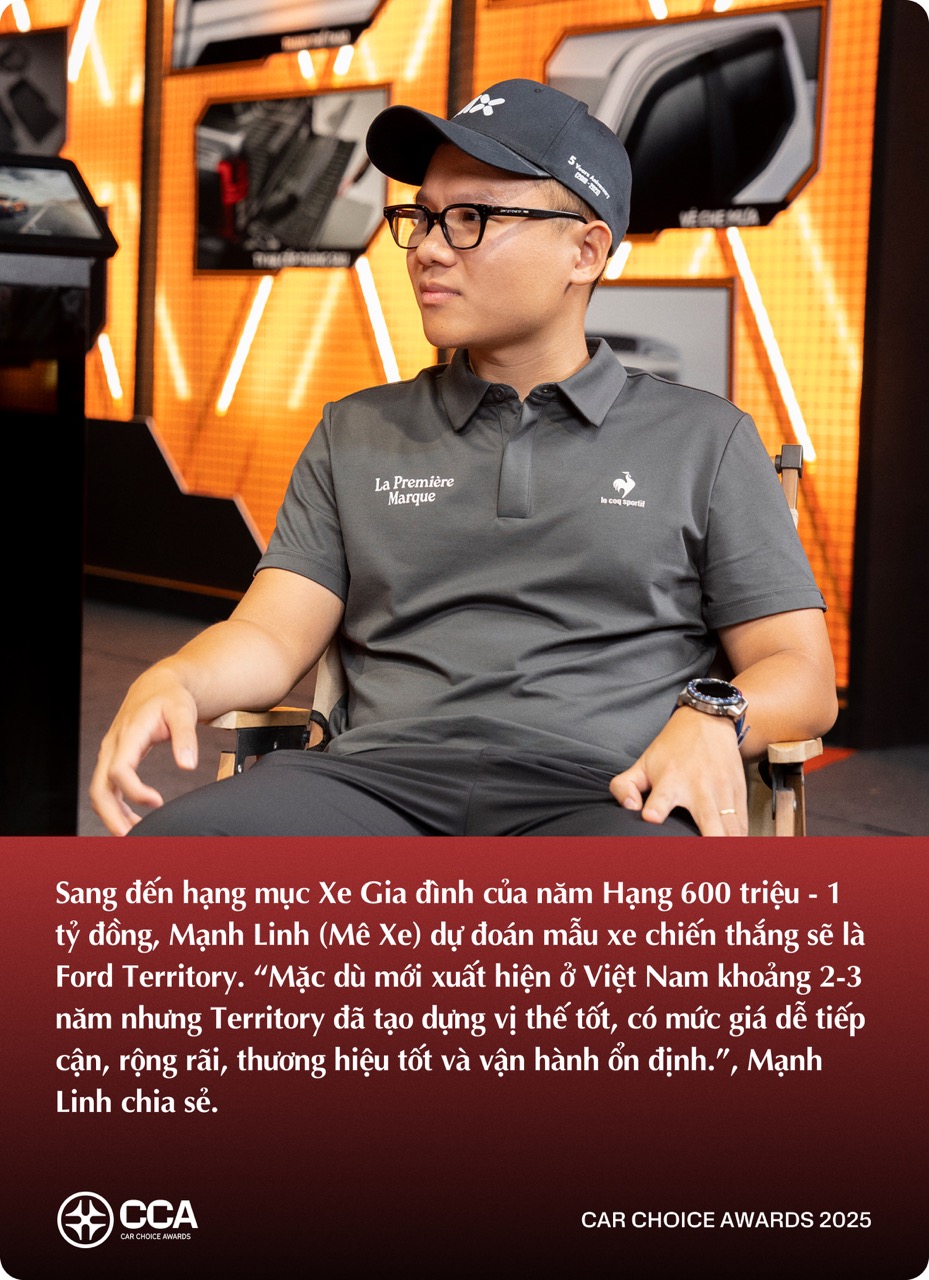 KOL trẻ ngành xe dự đoán xe thắng giải Car Choice Awards 2025: Có lựa chọn không theo số đông- Ảnh 2. KOL trẻ ngành xe dự đoán xe thắng giải Car Choice Awards 2025: Có lựa chọn không theo số đông- Ảnh 2.