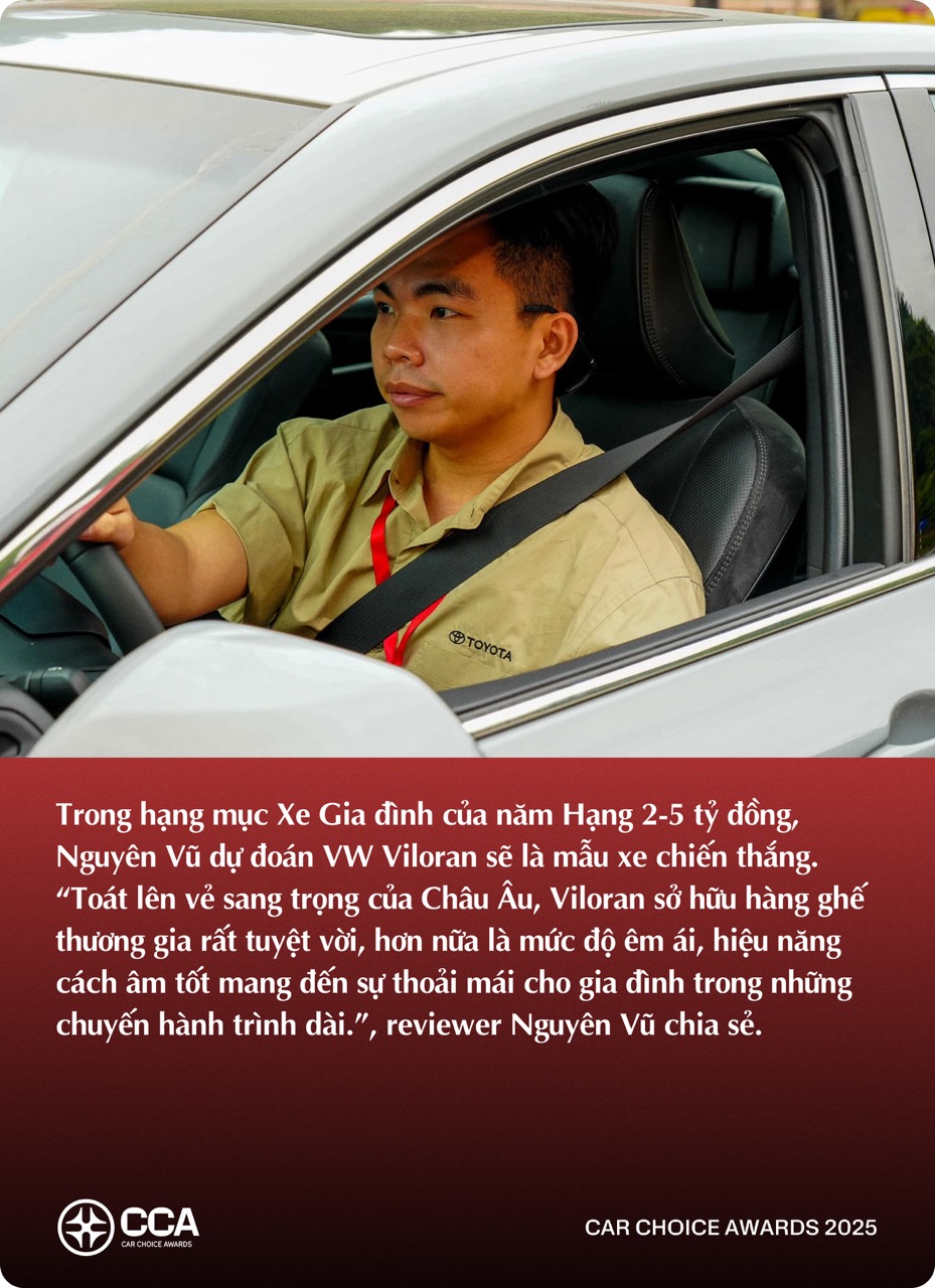 KOL trẻ ngành xe dự đoán xe thắng giải Car Choice Awards 2025: Có lựa chọn không theo số đông- Ảnh 4. KOL trẻ ngành xe dự đoán xe thắng giải Car Choice Awards 2025: Có lựa chọn không theo số đông- Ảnh 4.