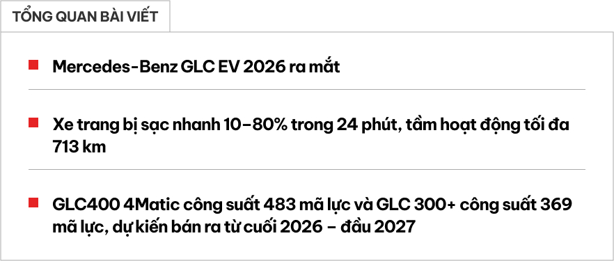 Mercedes-Benz GLC EV 2026 ra mắt: Trần sao, ghế rung theo nhạc, chạy 700 km/sạc, màn lớn chưa từng có- Ảnh 1. Mercedes-Benz GLC EV 2026 ra mắt: Trần sao, ghế rung theo nhạc, chạy 700 km/sạc, màn lớn chưa từng có- Ảnh 1.