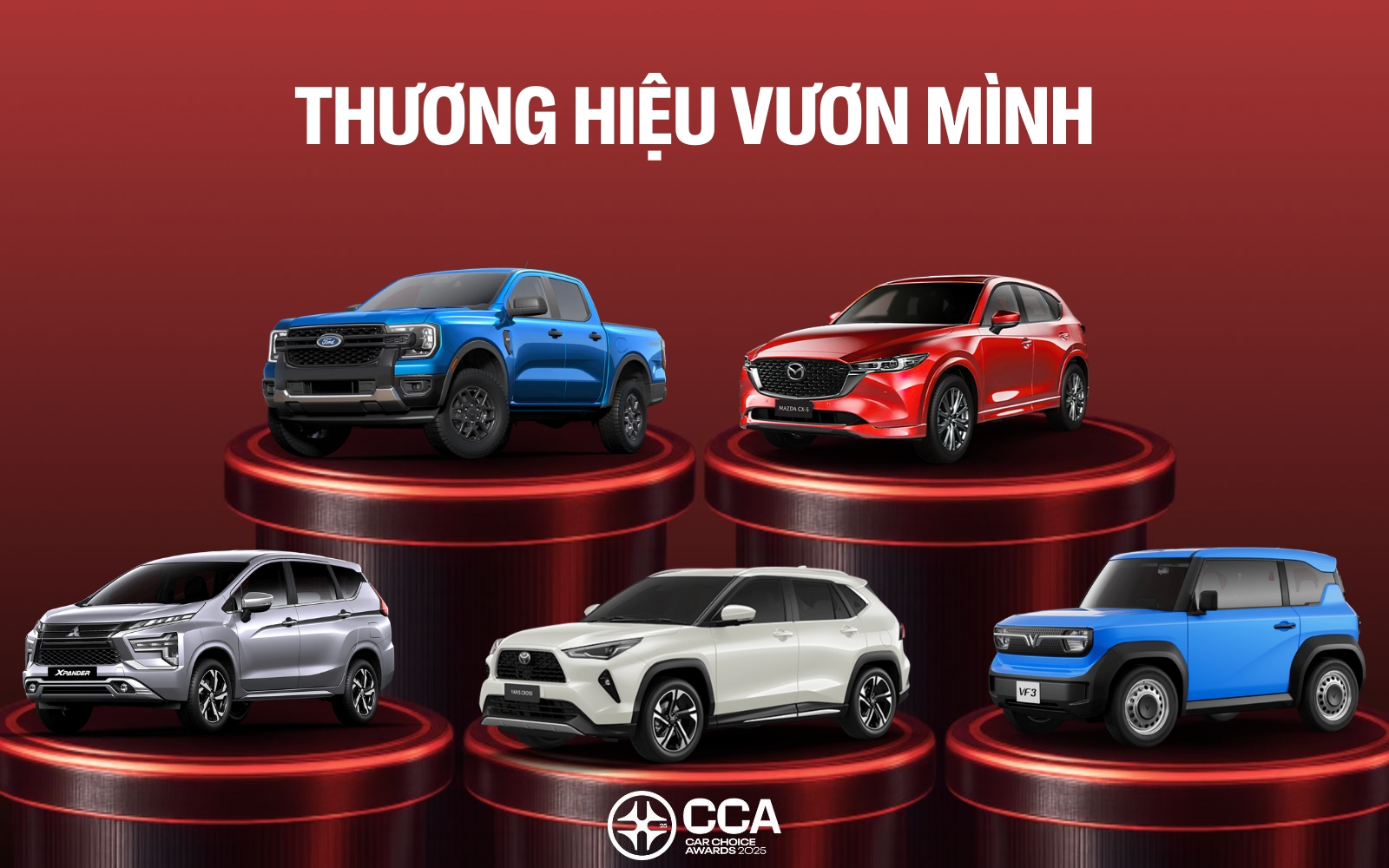 Thương hiệu vươn mình: Ford, Mazda, Mitsubishi, Toyota và VinFast - Đâu mới xứng là Top 1?- Ảnh 1. Thương hiệu vươn mình: Ford, Mazda, Mitsubishi, Toyota và VinFast - Đâu mới xứng là Top 1?- Ảnh 1.