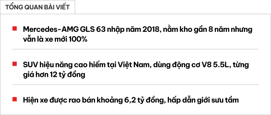 Mercedes-AMG GLS 63 'phủ bụi' gần một thập kỷ tại cảng t&aacute;i xuất: Xe mới 100%, gi&aacute; rẻ bất ngờ cho d&acirc;n chơi sưu tầm- Ảnh 1.