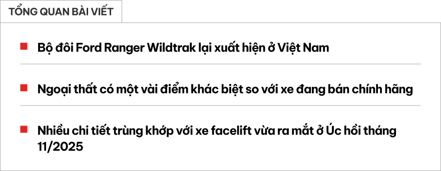 Ford Ranger lạ xuất hiện tại Việt Nam: Dễ là bản facelift 2026 vừa ra mắt, động cơ vẫn là một ẩn số- Ảnh 1. Ford Ranger lạ xuất hiện tại Việt Nam: Dễ là bản facelift 2026 vừa ra mắt, động cơ vẫn là một ẩn số- Ảnh 1.