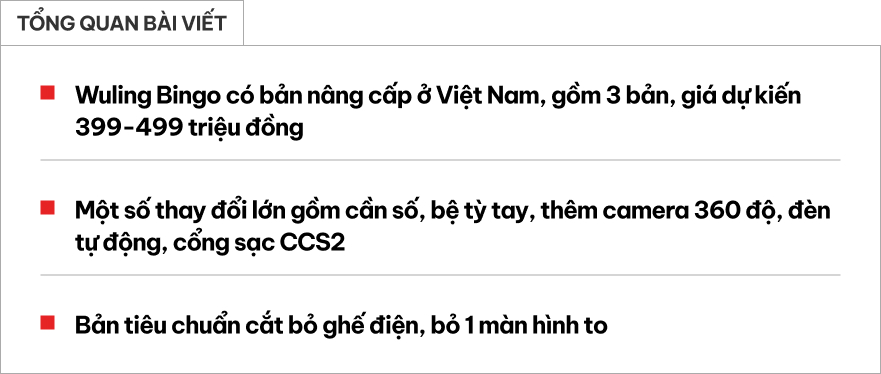 Ảnh thực tế Wuling Bingo 2026 tại Việt Nam: Giá dự kiến từ 399 triệu đồng, cần số như Mercedes, camera 360, đổi cổng sạc từng gây tranh cãi- Ảnh 1. Ảnh thực tế Wuling Bingo 2026 tại Việt Nam: Giá dự kiến từ 399 triệu đồng, cần số như Mercedes, camera 360, đổi cổng sạc từng gây tranh cãi- Ảnh 1.