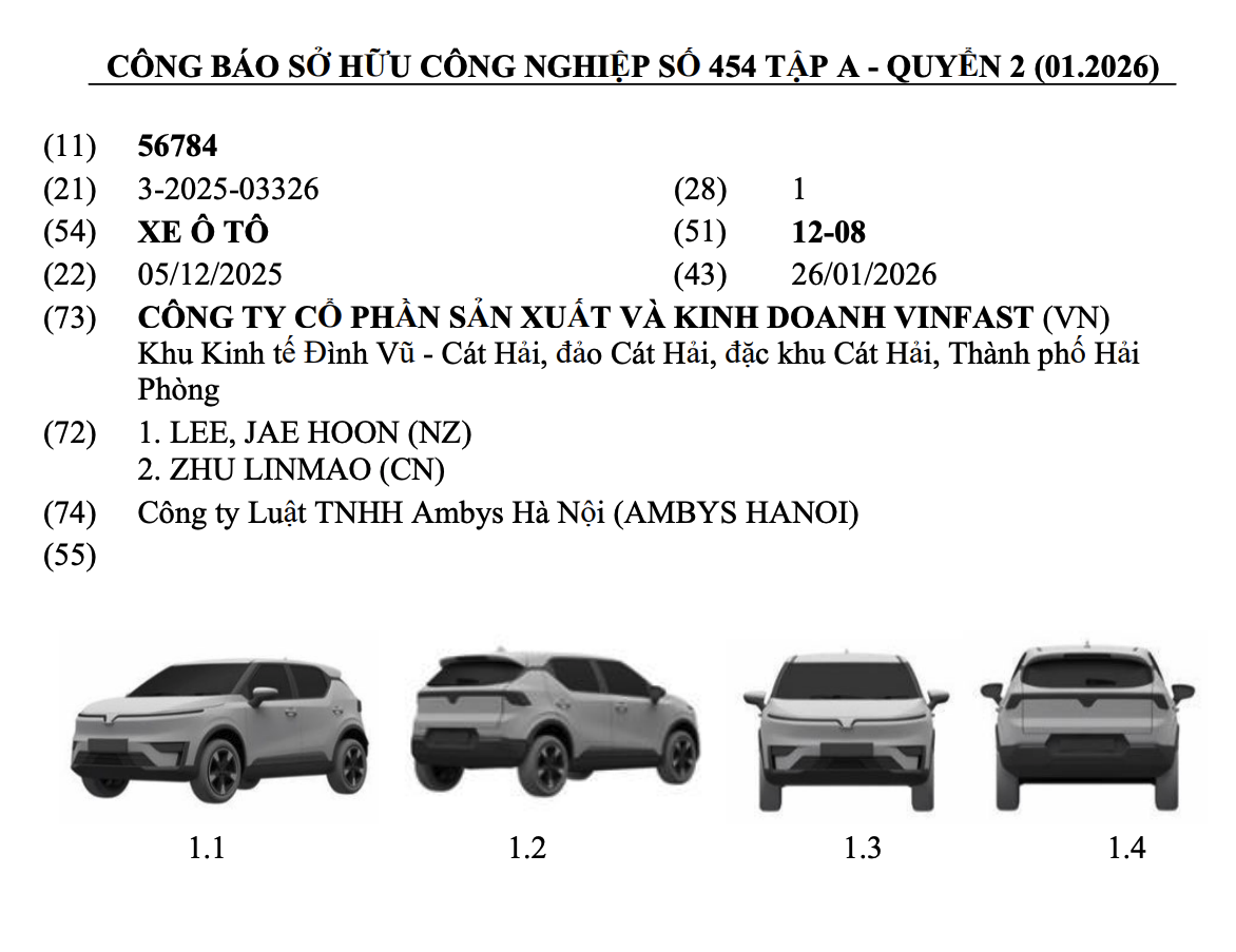 Lộ xe mới dễ l&agrave; VinFast VF 5 2026 tại Việt Nam: Thiết kế sắc sảo hơn, cụm đ&egrave;n mảnh giống LED, m&acirc;m mới phay bắt mắt- Ảnh 2.