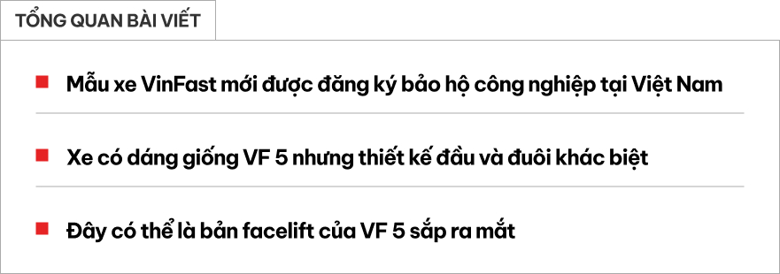 Lộ xe mới dễ l&agrave; VinFast VF 5 2026 tại Việt Nam: Thiết kế sắc sảo hơn, cụm đ&egrave;n mảnh giống LED, m&acirc;m mới phay bắt mắt- Ảnh 1.
