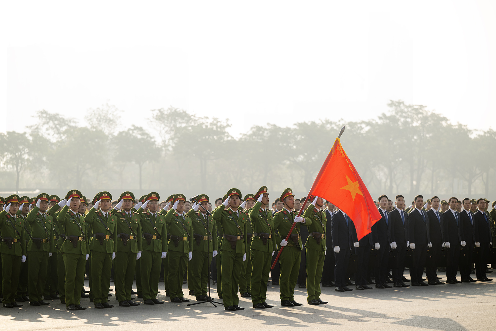 Lực lượng tinh nhuệ cùng dàn khí tài hiện đại diễn tập, sẵn sàng tham gia bảo vệ Đại hội Đảng- Ảnh 1.