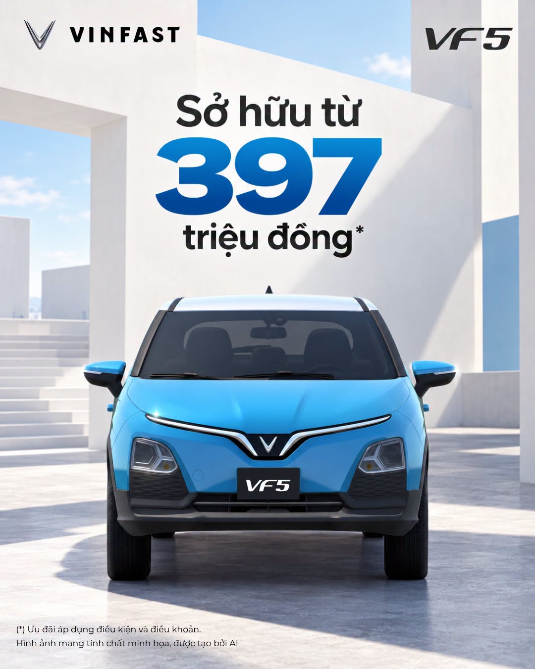 VinFast VF 5 gi&aacute; c&ograve;n chưa đến 400 triệu đồng, th&ecirc;m &aacute;p lực cho xe xăng hạng A - Ảnh 1.