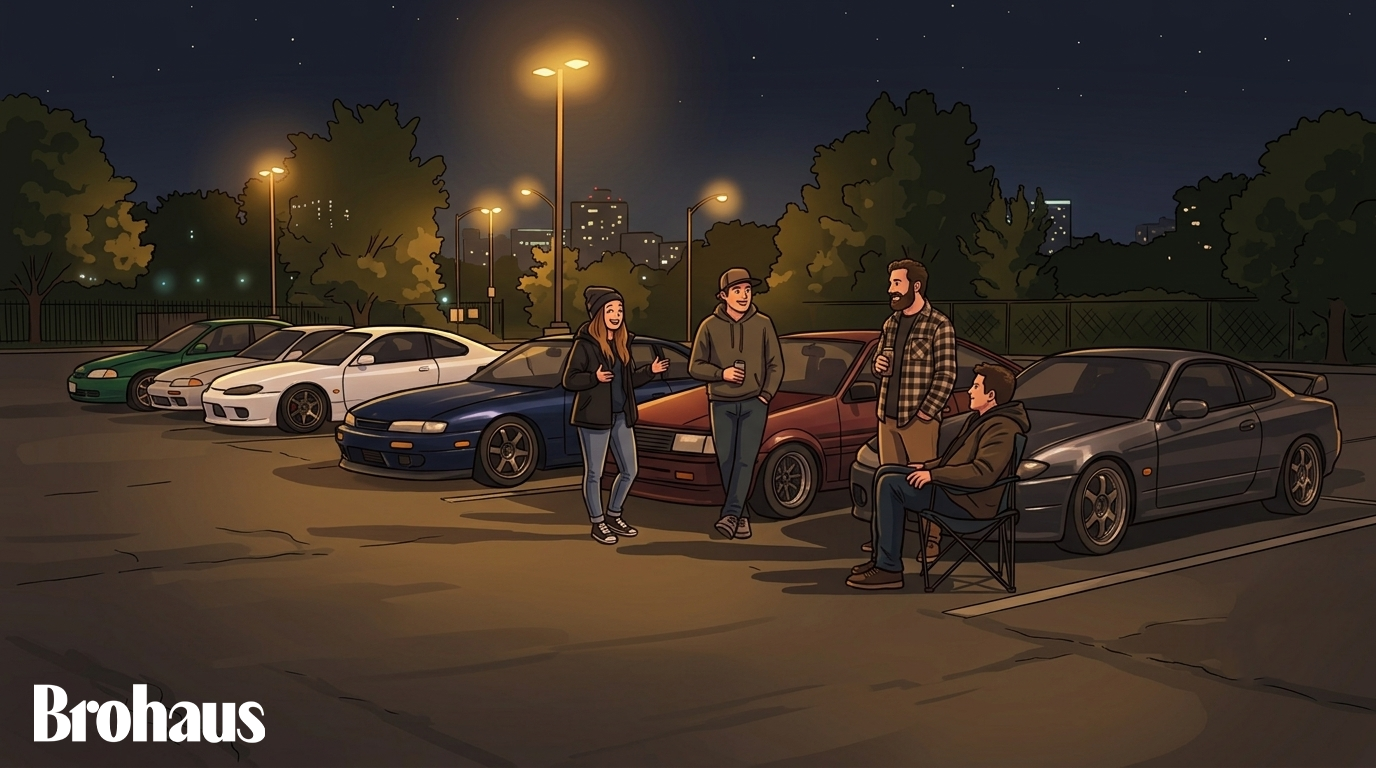 'Car meet' và 'night drive': Không phải tụ tập, chỉ cần bãi đỗ xe, vài chiếc ghế gấp và những người anh em giúp gỡ áp lực sau giờ làm việc- Ảnh 1. 'Car meet' và 'night drive': Không phải tụ tập, chỉ cần bãi đỗ xe, vài chiếc ghế gấp và những người anh em giúp gỡ áp lực sau giờ làm việc- Ảnh 1.