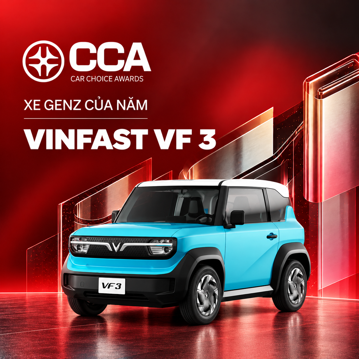 VinFast VF 3 tiếp tục l&agrave; 'Xe GenZ của năm' tại Car Choice Awards 2026 - Ảnh 1.