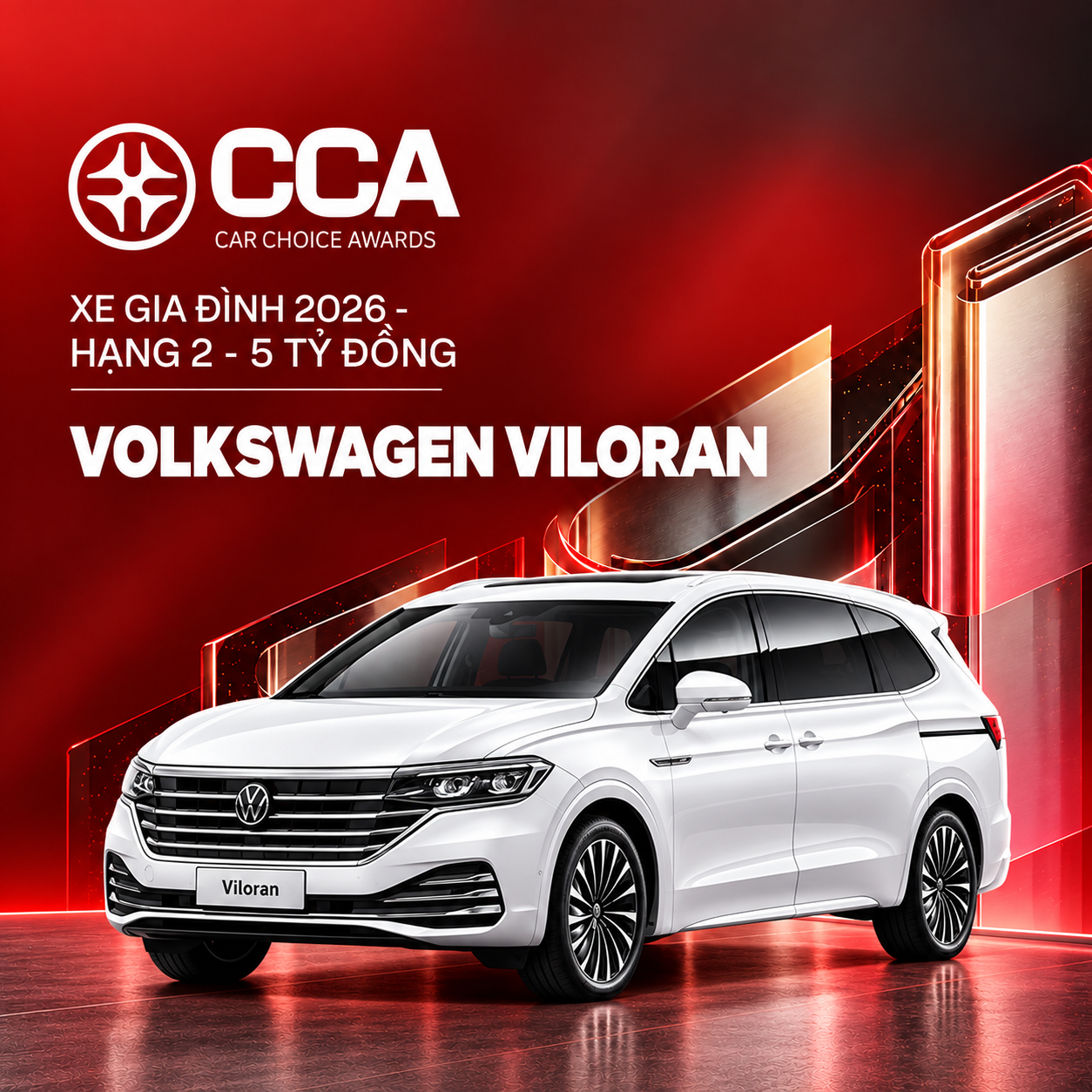 Volkswagen Viloran thắng giải &lsquo;Xe gia đ&igrave;nh 2026 - Hạng 2 - 5 tỷ đồng&rsquo; tại CCA 2026 với điểm b&igrave;nh chọn cao nhất - Ảnh 1.