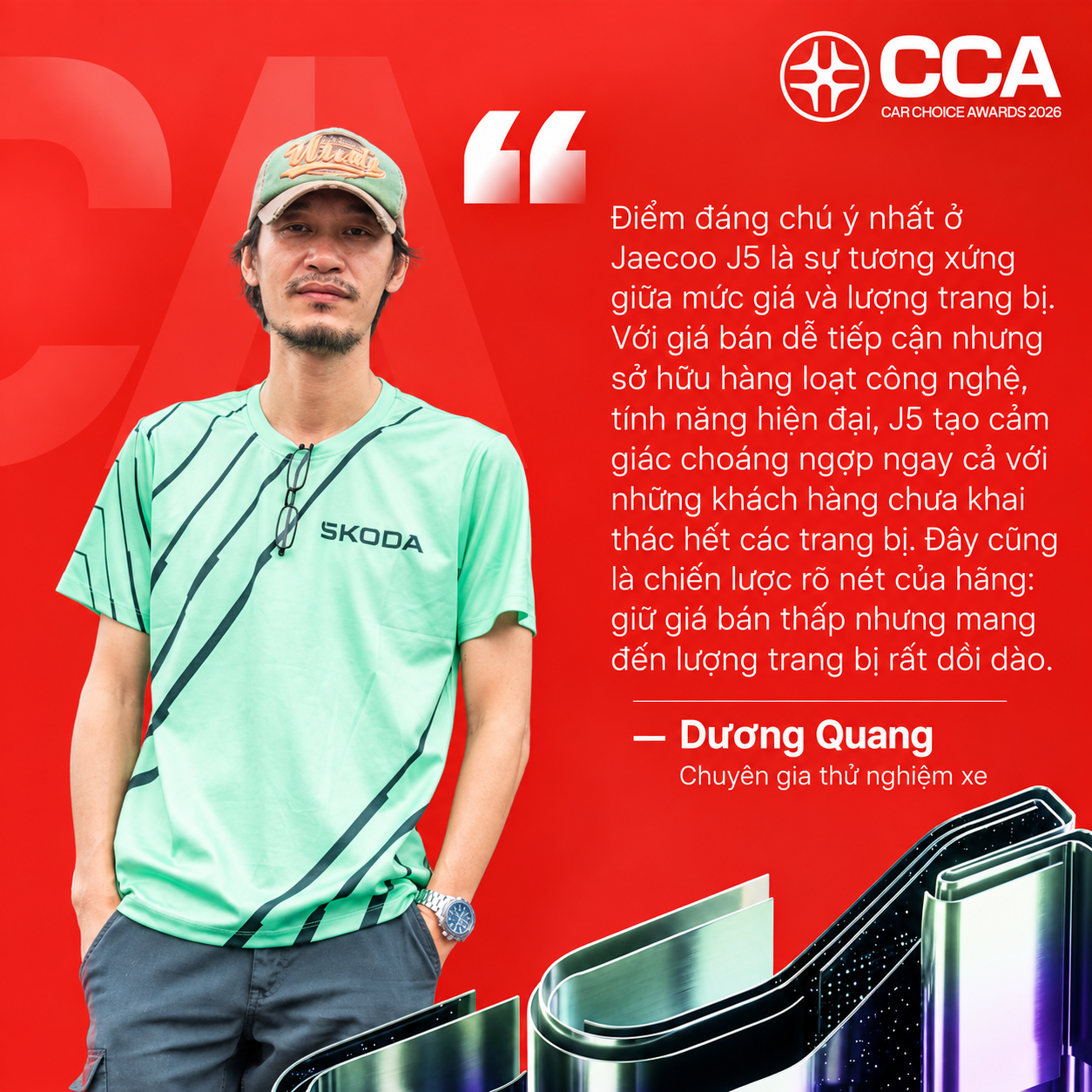 Thắng s&aacute;t n&uacute;t, Jaecoo J5 gi&agrave;nh giải &lsquo;Xe mới trang bị nổi bật của năm&rsquo; tại CCA 2026 - Ảnh 3.