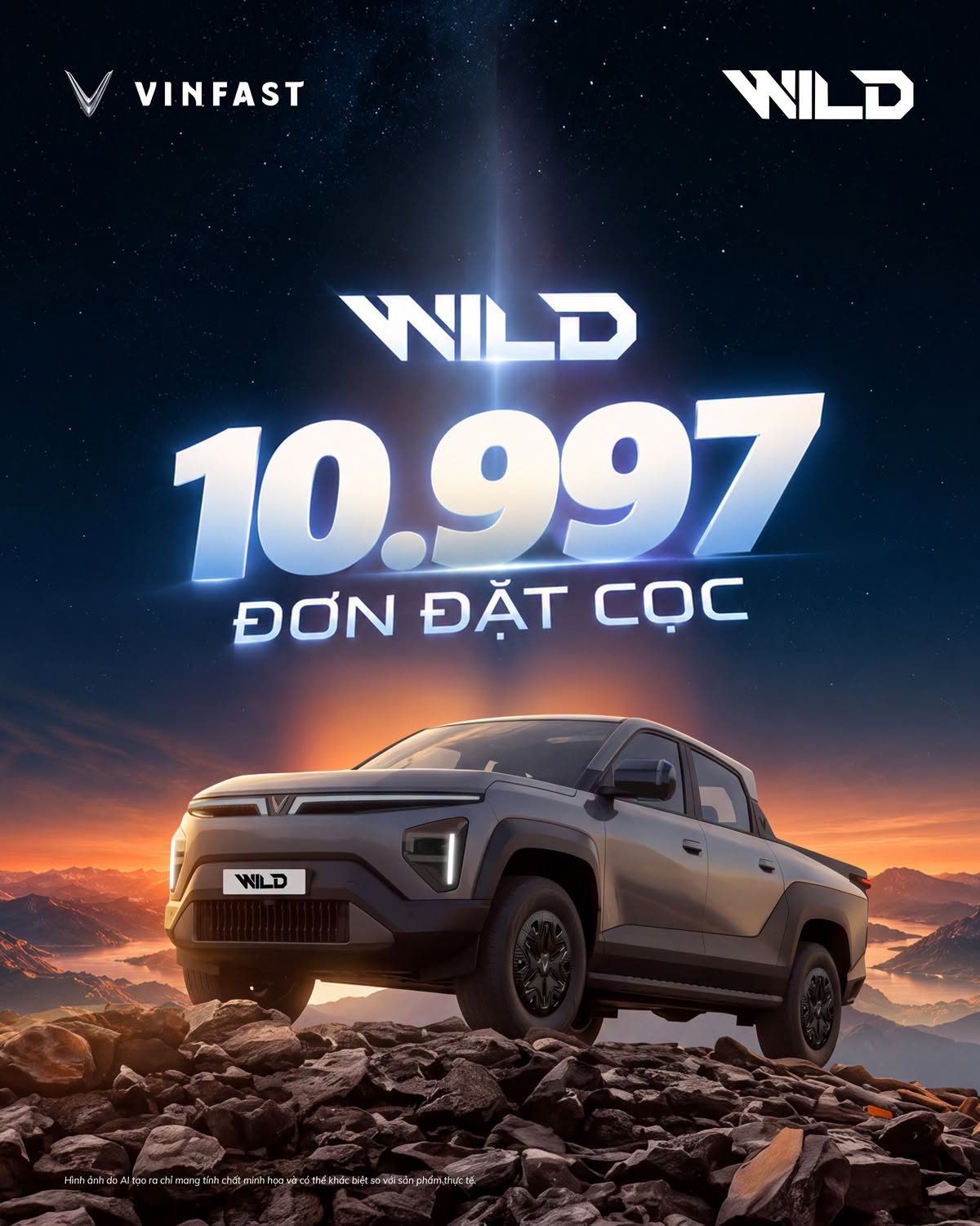 VinFast VF Wild nhận gần 11.000 đơn đặt cọc, gấp gần 10 lần doanh số th&aacute;ng của một mẫu b&aacute;n tải tại Việt Nam - Ảnh 1.