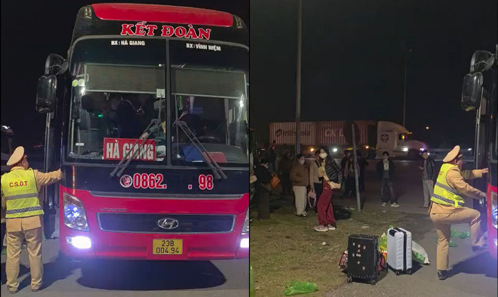 Xe kh&aacute;ch 41 chỗ 'nhồi' 72 người, t&agrave;i xế v&agrave; chủ xe bị phạt gần 200 triệu đồng- Ảnh 1.