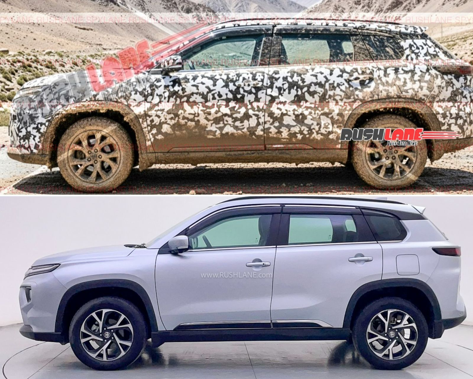 Toyota Urban Cruiser Hyryder lộ bản 7 chỗ mới: Dài hơn, cụm đèn tinh chỉnh lại, có thể cạnh tranh Destinator- Ảnh 1. Toyota Urban Cruiser Hyryder lộ bản 7 chỗ mới: Dài hơn, cụm đèn tinh chỉnh lại, có thể cạnh tranh Destinator- Ảnh 1.