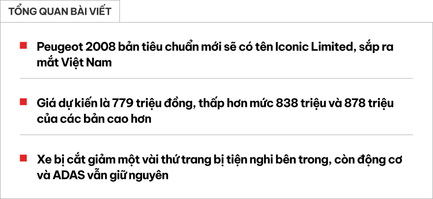 Peugeot 2008 bản 'giá rẻ' dự kiến 779 triệu đồng tại Việt Nam: Bớt vài trang bị nhưng có điểm hơn bản giữa, vẫn đủ ADAS cạnh tranh Yaris Cross- Ảnh 1. Peugeot 2008 bản 'giá rẻ' dự kiến 779 triệu đồng tại Việt Nam: Bớt vài trang bị nhưng có điểm hơn bản giữa, vẫn đủ ADAS cạnh tranh Yaris Cross- Ảnh 1.