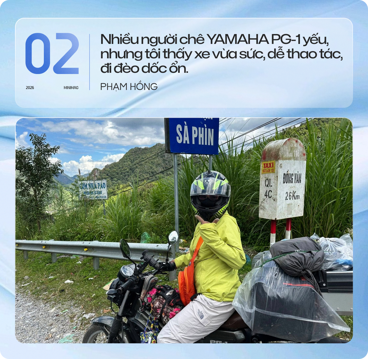 Chuyến xuyên Việt 'để đời' của nữ phượt thủ U60 trên Yamaha PG-1: Sét đánh ngang mặt, vượt đèo Hải Vân trong bão- Ảnh 3. Chuyến xuyên Việt 'để đời' của nữ phượt thủ U60 trên Yamaha PG-1: Sét đánh ngang mặt, vượt đèo Hải Vân trong bão- Ảnh 3.