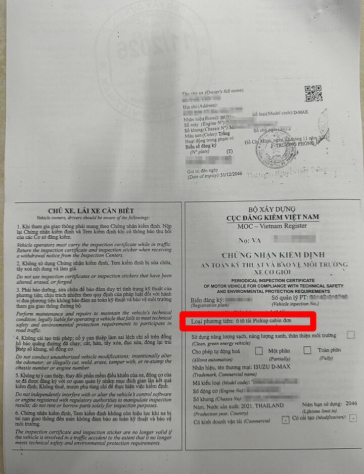 Cục CSGT hướng dẫn ph&acirc;n biệt xe b&aacute;n tải l&agrave; xe con hay xe tải- Ảnh 1.