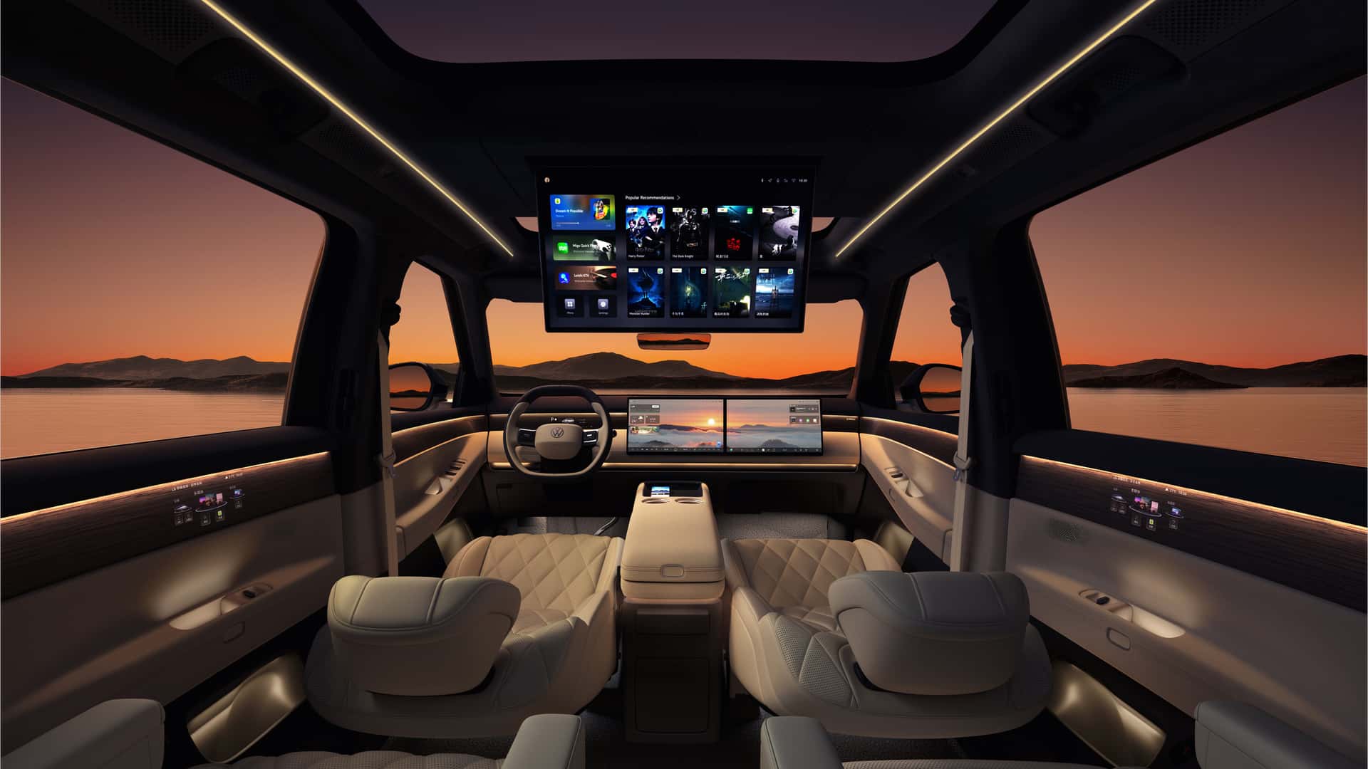 Volkswagen sắp c&oacute; xe gia đ&igrave;nh mới: M&agrave;n h&igrave;nh khủng 31,2inch, đ&egrave;n viền nội thất d&agrave;i gần 13m quanh xe, động cơ hybrid chạy tới 400km kh&ocirc;ng cần xăng- Ảnh 8.