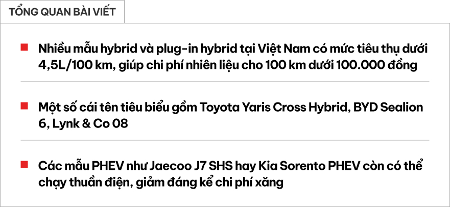 Loạt xe chạy 100km chưa hết 100.000 đồng tiền đổ xăng tại Việt Nam: C&oacute; SUV tiết kiệm xăng hơn cả xe m&aacute;y- Ảnh 1.