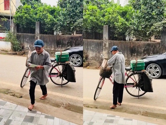 Xúc động clip người cha nhặt rác đạp xe đi mời đám cưới con gái, nhận điều bất ngờ trong ngày vui- Ảnh 1. Xúc động clip người cha nhặt rác đạp xe đi mời đám cưới con gái, nhận điều bất ngờ trong ngày vui- Ảnh 1.