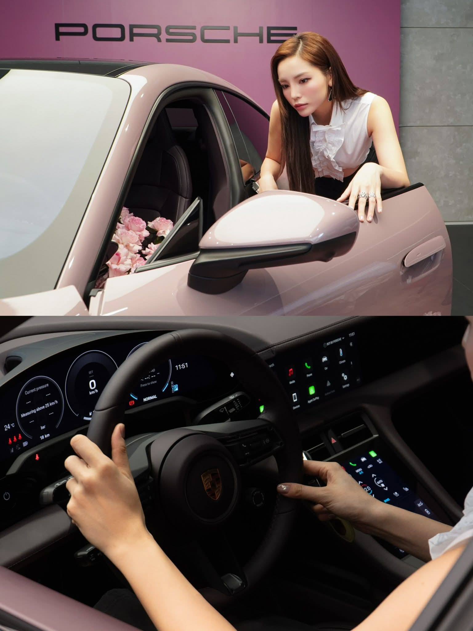 B&aacute;n Range Rover Velar, Hoa hậu Nguyễn Cao Kỳ Duy&ecirc;n chuyển sang &lsquo;chơi&rsquo; Porsche Taycan: M&agrave;u nữ t&iacute;nh nhưng đi k&egrave;m g&oacute;i thể thao- Ảnh 4.