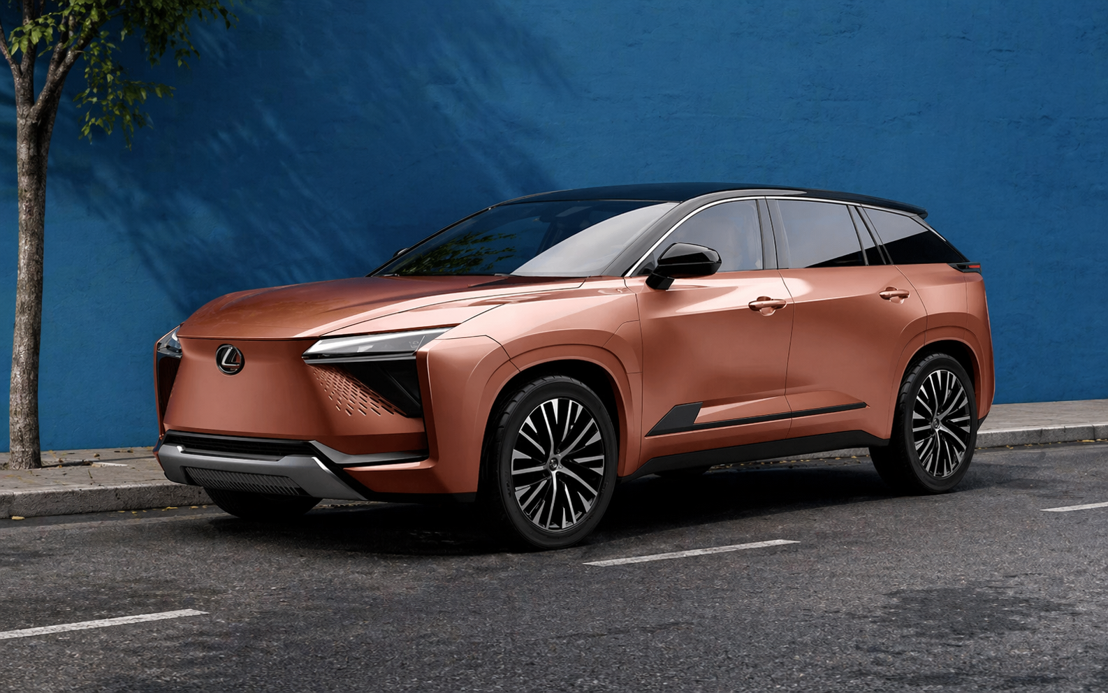 Lexus TZ - SUV 7 chỗ động cơ điện mới lộ diện tr&ecirc;n đường với d&aacute;ng như Highlander- Ảnh 6.