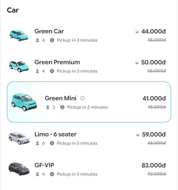 1 cuốc xe đặt tr&ecirc;n cả Be, Grab v&agrave; Green SM: App n&agrave;o rẻ nhất?- Ảnh 2.