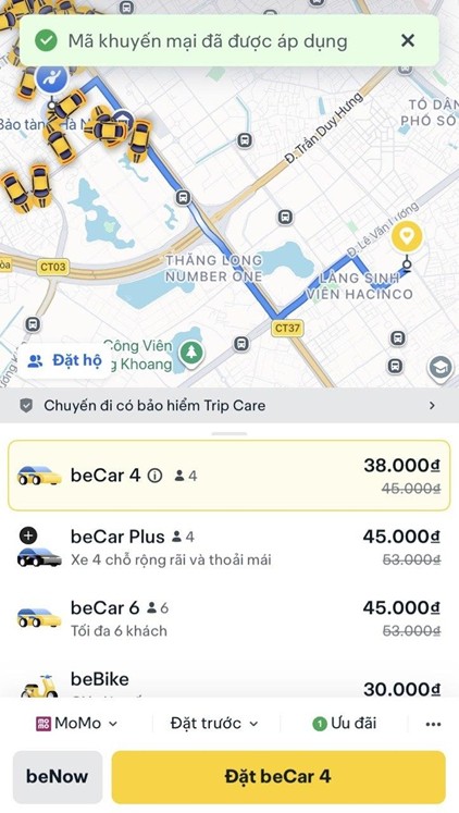 1 cuốc xe đặt tr&ecirc;n cả Be, Grab v&agrave; Green SM: App n&agrave;o rẻ nhất?- Ảnh 5.