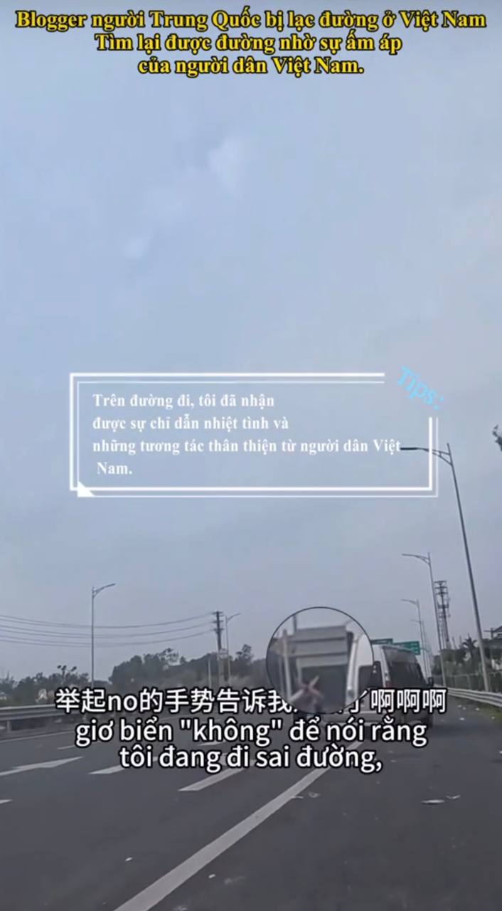 Kh&aacute;ch Trung Quốc đạp xe nhầm v&agrave;o cao tốc Bắc Nam, hoảng loạn cầu cứu người đi đường- Ảnh 2.