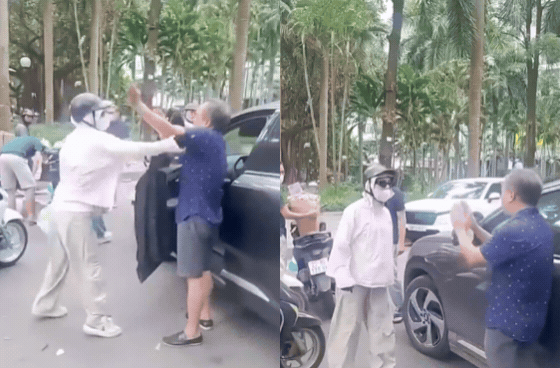 Va chạm giao th&ocirc;ng, người phụ nữ đ&egrave;o con nhỏ lao v&agrave;o lăng mạ, đ&aacute;nh đập t&agrave;i xế &ocirc; t&ocirc;- Ảnh 1.