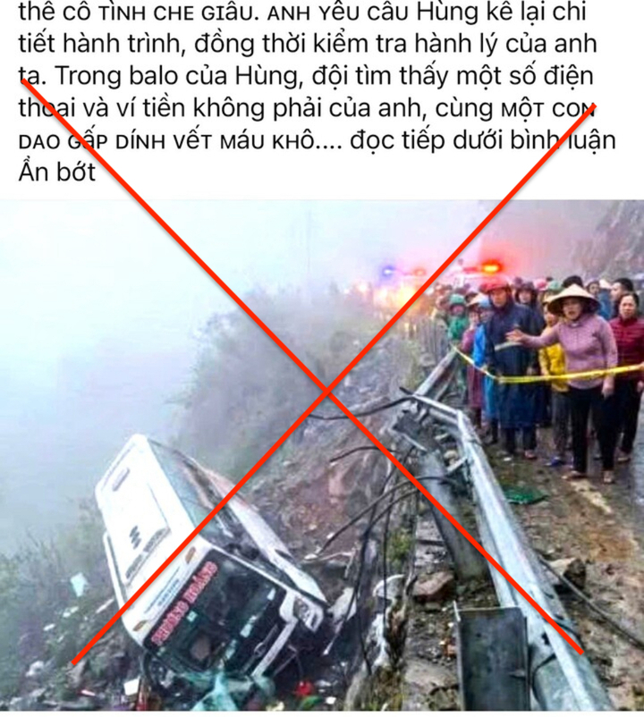 Th&ocirc;ng tin 'lật xe kh&aacute;ch l&agrave;m 18 người chết tr&ecirc;n đ&egrave;o Phượng Ho&agrave;ng' l&agrave; bịa đặt- Ảnh 1.