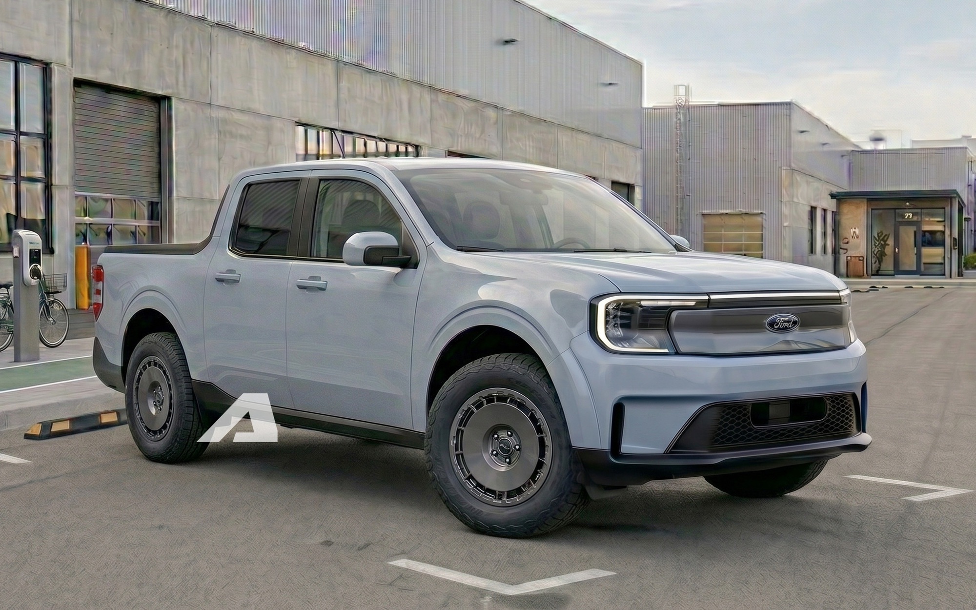 B&aacute;n tải Ford &lsquo;gi&aacute; rẻ&rsquo; lần đầu lộ diện tr&ecirc;n đường: Nhỏ hơn Ranger, thiết kế kh&iacute; động học, tối ưu tầm vận h&agrave;nh cho động cơ điện - Ảnh 5.