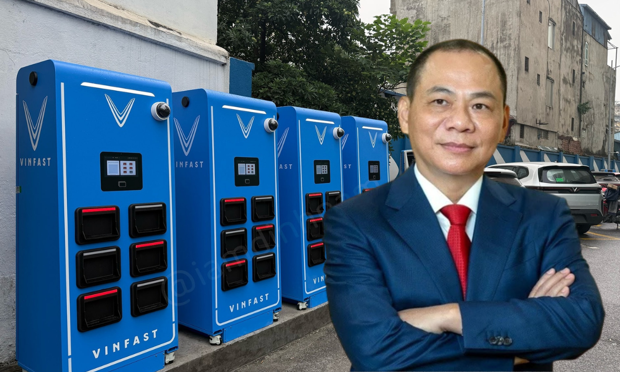 C&ocirc;ng ty trạm sạc của tỷ ph&uacute; Phạm Nhật Vượng bắt tay EVNHANOI triển khai 10.000 tủ đổi pin xe m&aacute;y điện - Ảnh 1.