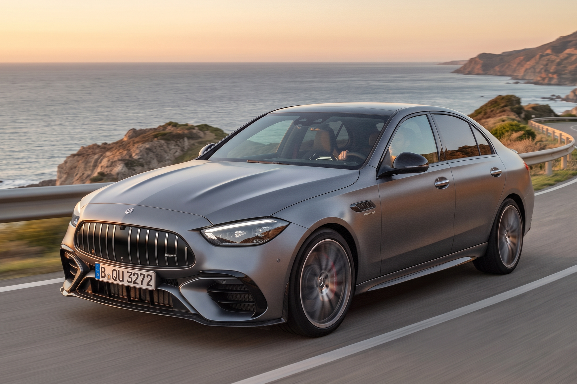 Mercedes-AMG C-Class EV chạy thử tr&ecirc;n đường: Mặt ca-lăng 'k&iacute;n cổng cao tường', c&oacute; thể trang bị 3 động cơ điện mạnh gần 800 m&atilde; lực, khả năng cao ra mắt cuối năm nay - Ảnh 8.