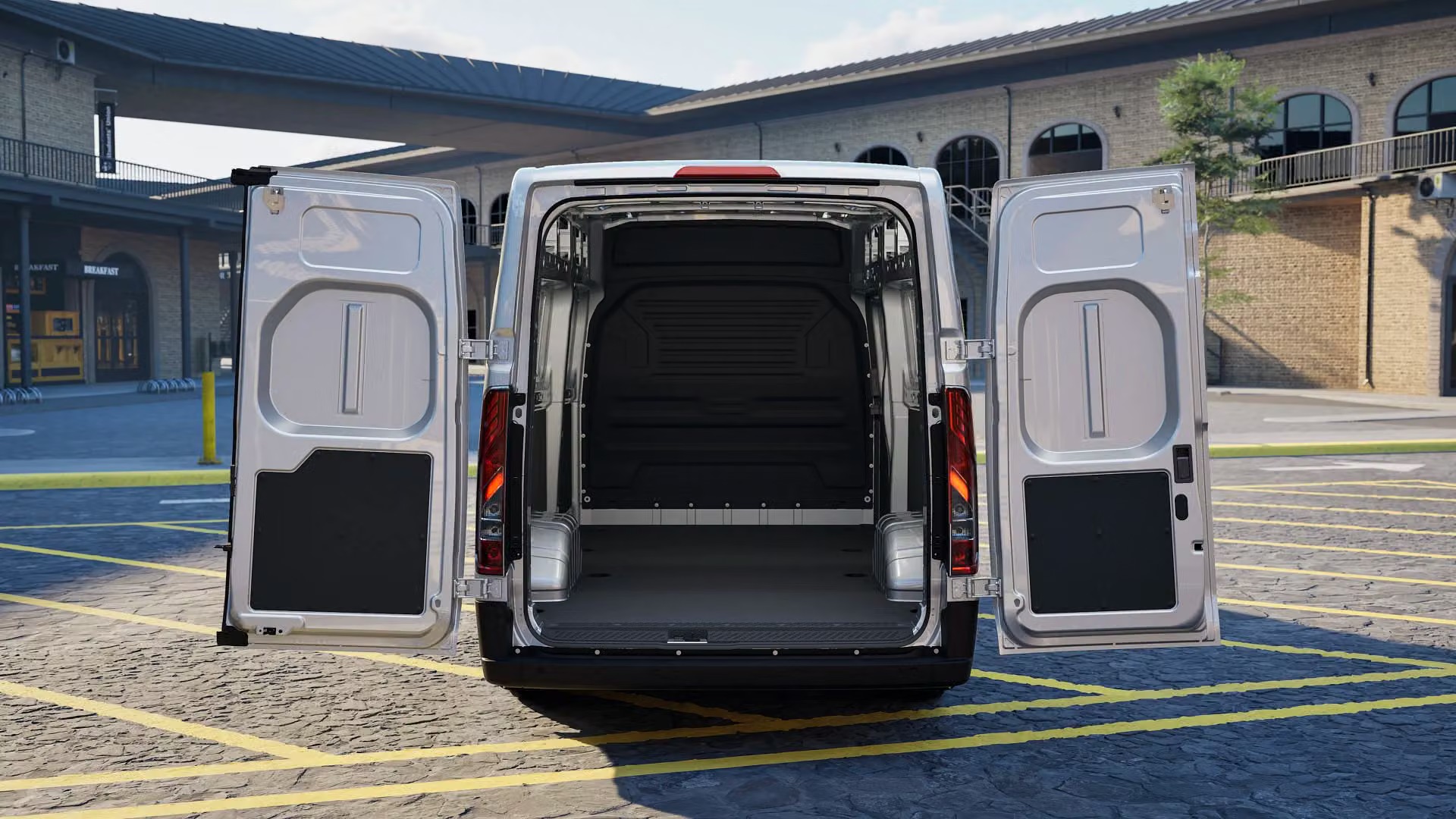 Ford Transit City - Phi&ecirc;n bản tối ưu chở h&agrave;ng nhưng c&oacute; hẳn m&agrave;n h&igrave;nh lớn, ADAS, động cơ điện chạy hơn 380km/sạc - Ảnh 7.