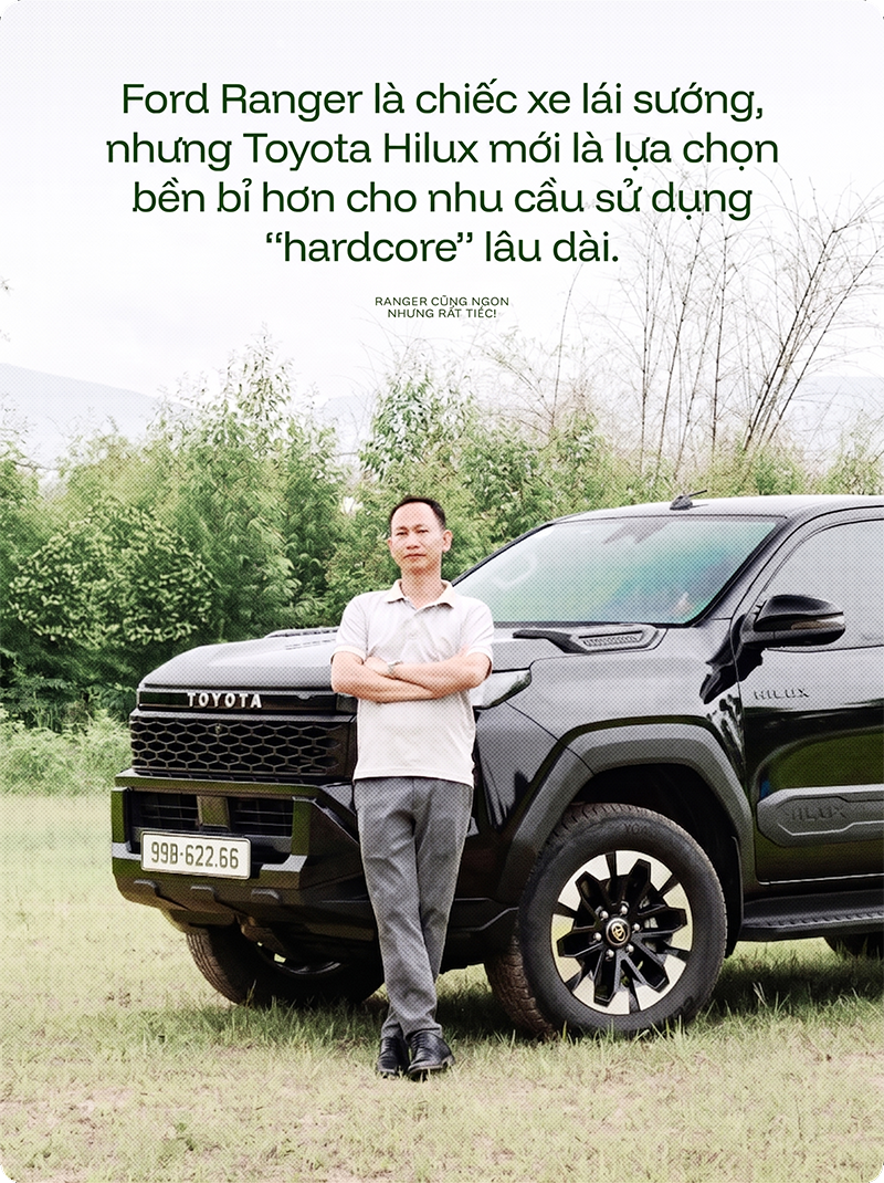 Dùng 4 đời bán tải, bán Ford Ranger mua Toyota Hilux, chủ xe đánh giá: ‘Bền hơn, lâu dài nuôi rẻ hơn, vận hành có điểm phải đánh đổi’ - Ảnh 1.