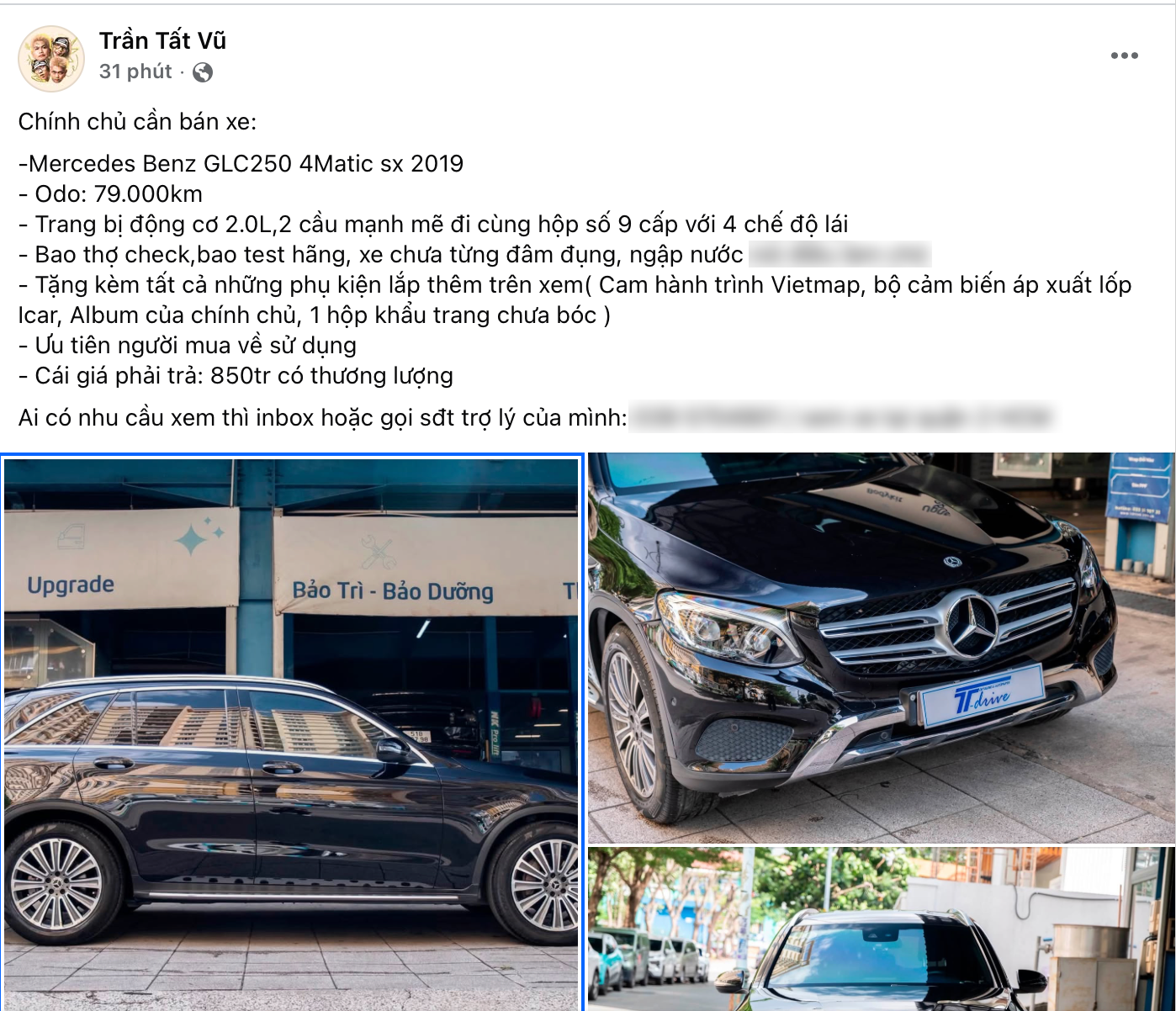 Rapper BigDaddy rao b&aacute;n Mercedes-Benz GLC 250 sau gần 6 năm sử dụng: Mua xe tặng k&egrave;m album ch&iacute;nh chủ, gi&aacute; rẻ hơn Honda Civic RS đập th&ugrave;ng - Ảnh 1.