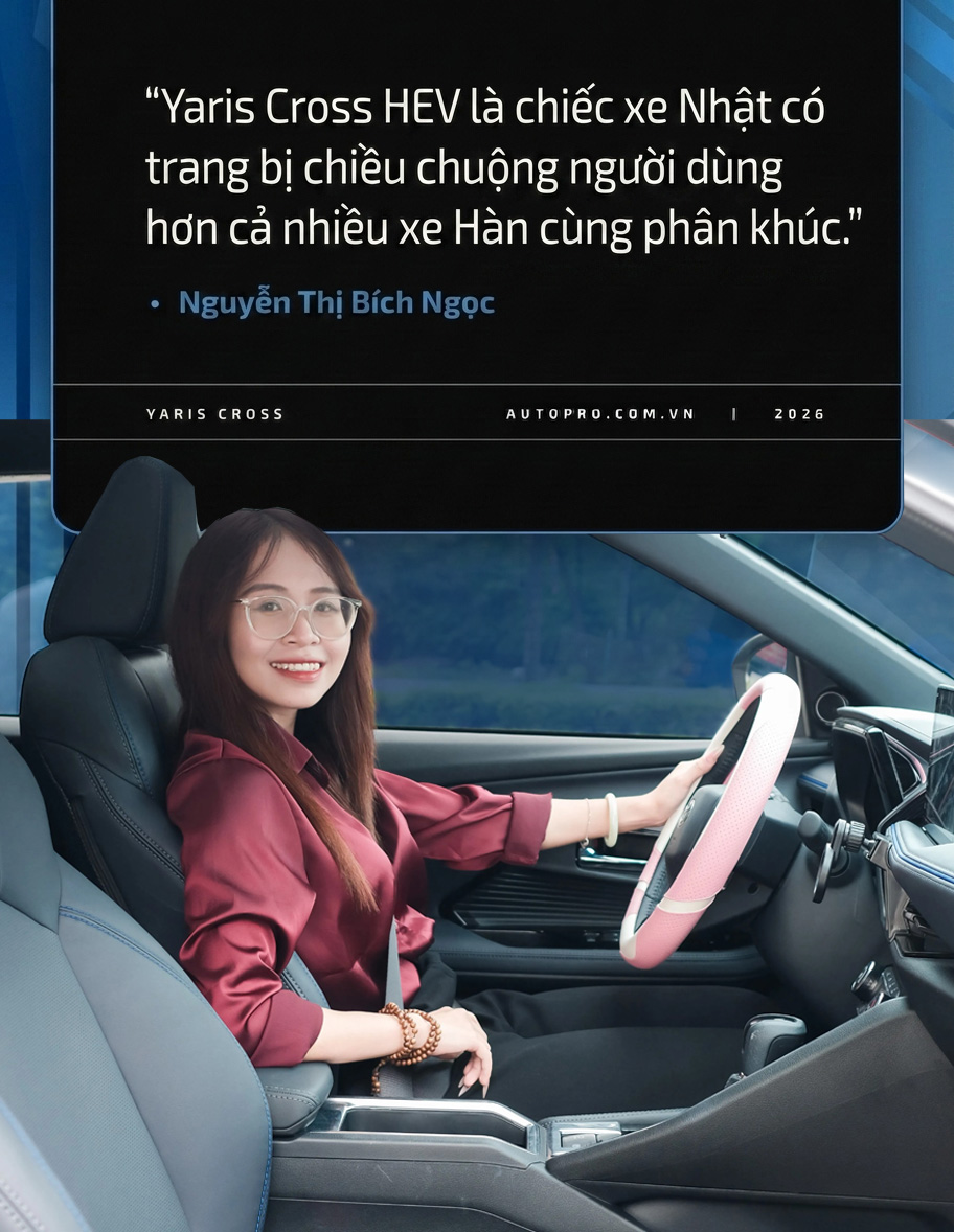 L&aacute;i thử từ Creta, Seltos tới CX-5, nữ chủ xe 25 tuổi chốt Toyota Yaris Cross HEV: &lsquo;Tiện nghi ổn, động cơ hybrid c&oacute; thứ cần cải thiện&rsquo; - Ảnh 1.